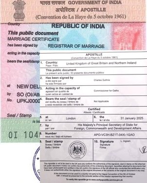 Apostille India UK US