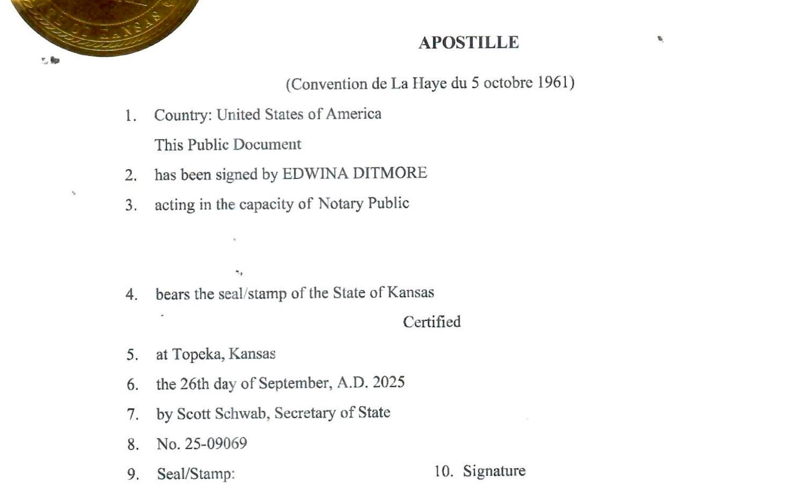 US Apostille Attestation
