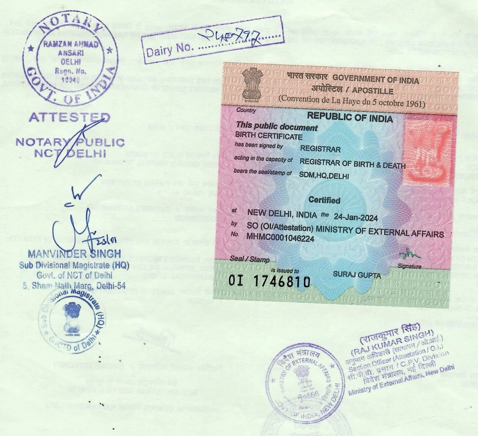 Apostille in Thiruvananthapuram